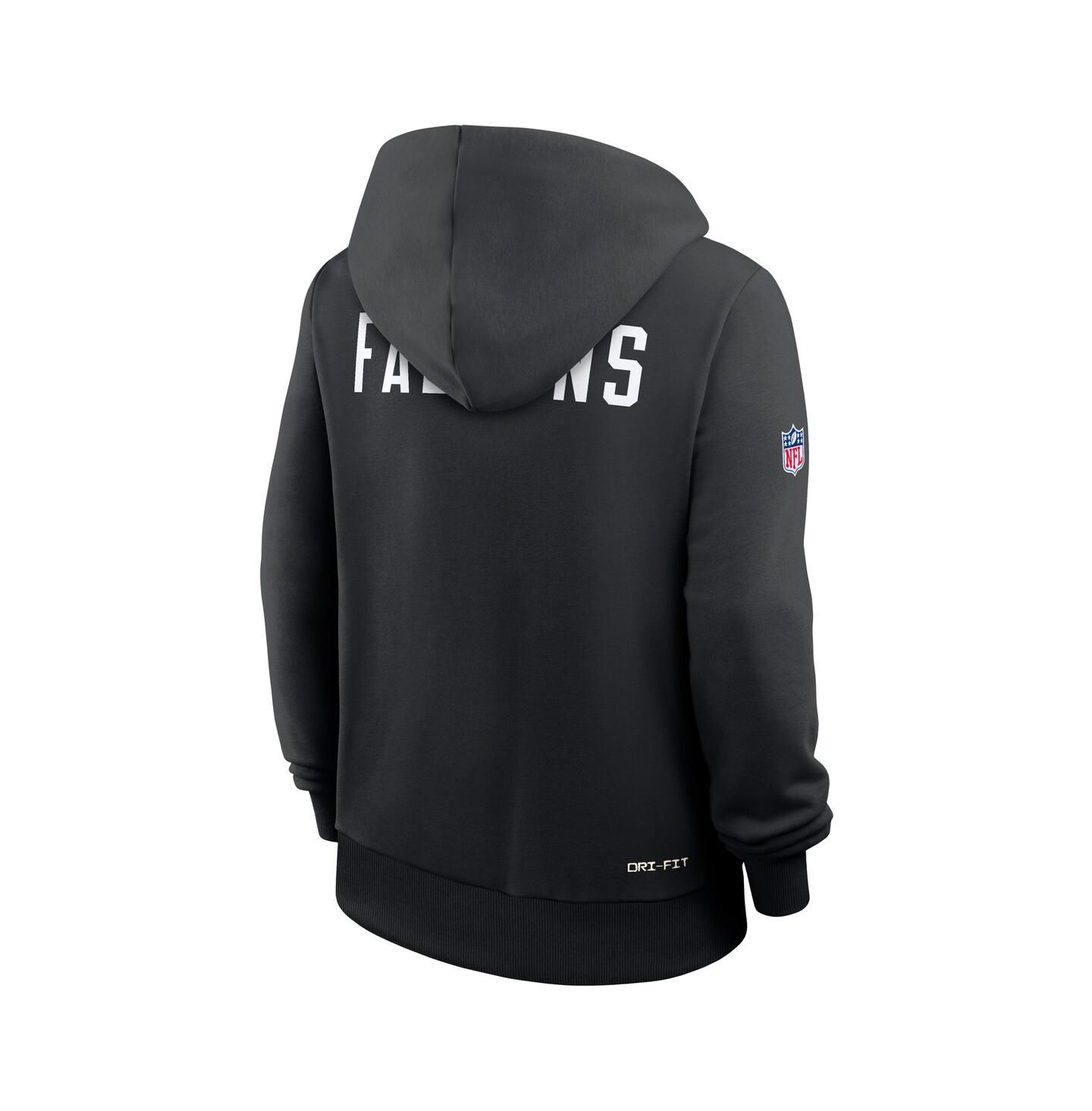 Женское худи Nike Black Atlanta Falcons Throwback Sideline Standard Issue Dri-FIT — фото 4