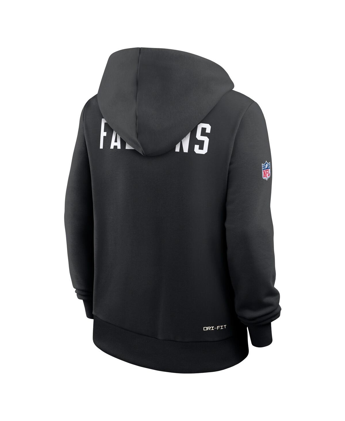 Nike Women's Black Atlanta Falcons Throwback Sideline Standard Issue Dri-fit Hoodie In Black