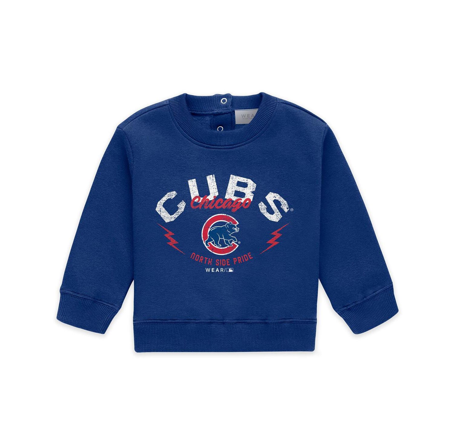 Newborn 2-Piece Royal Chicago Cubs Fleece Crewneck and Pants Set