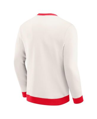 Darius Rucker Collection by Men's Cream Kansas City Chiefs Color Block Crewneck Sweatshirt