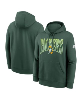 Nike - Men's Green Green Bay Packers Full Blitz Club Fleece Pullover Hoodie