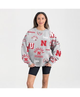 Gameday Couture - Women's Gray Nebraska Huskers Always on Repeat Fleece Sweatshirt