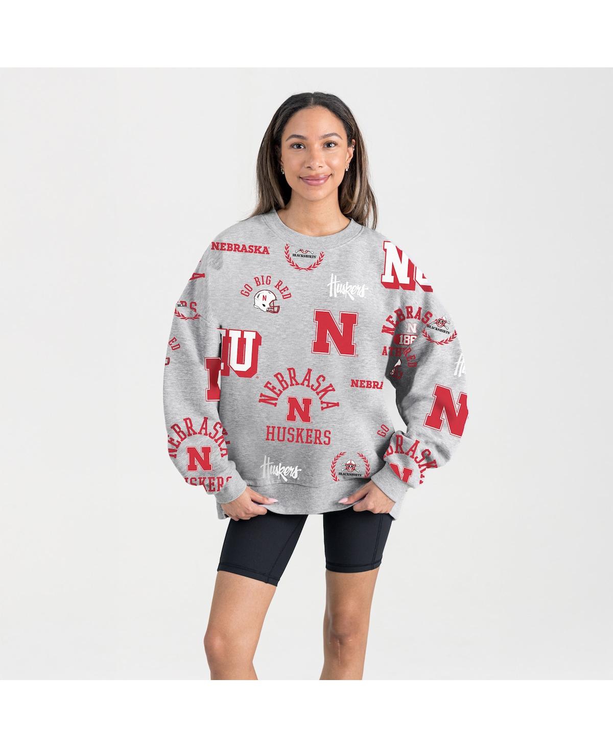 Gameday Couture Women's Gray Nebraska Huskers Always On Repeat Fleece Sweatshirt In Gray