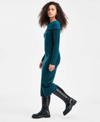 Women's Off-The-Shoulder Sweater Dress, Macy's Exclusive