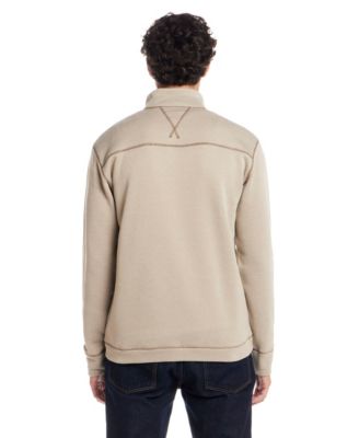 Men's Quarter Button Mock Neck Sweater Fleece