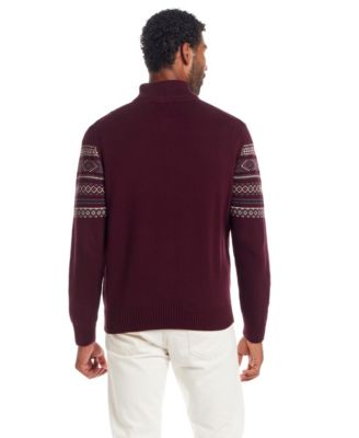 Men's Fair Isle Quarter-Zip Sweater