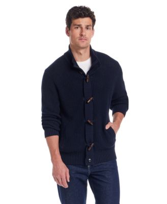 Men's Tuck Stitch Long Sleeves Sweater Jacket