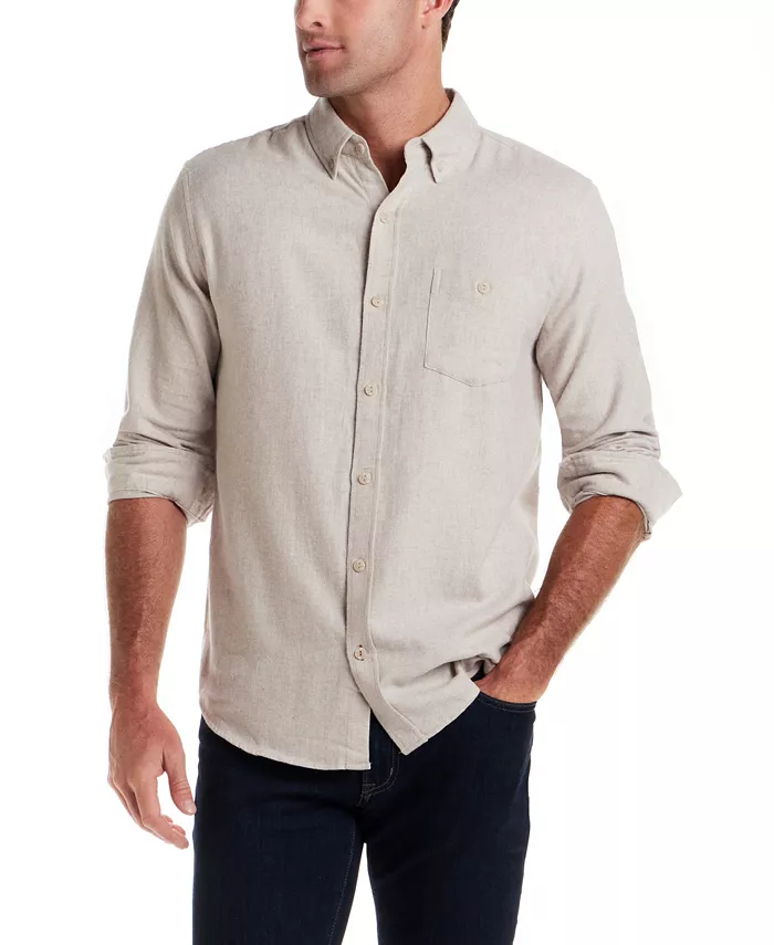 Men's Long Sleeve Button Front Collard Shirt