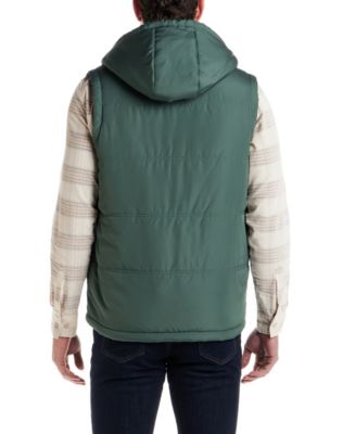 Men's Sherpa Lined Hooded Zip Front Puffer Jacket