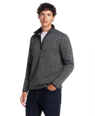 Men's Fleece Quarter Zip Sweater with Sherpa