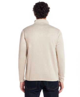 Men's Fleece Quarter Zip Sweater with Sherpa