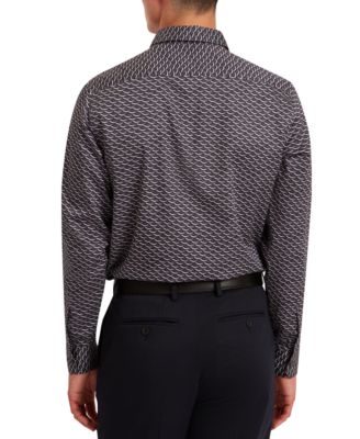 Men's Agnar Regular Fit Wave Geometric Print Shirt