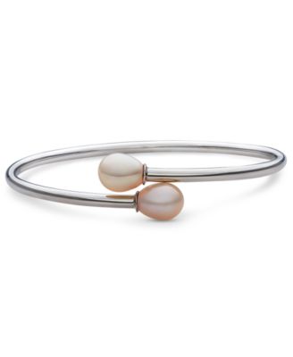 Cultured Freshwater Pearl (8-9mm) Bracelet in Sterling Silver