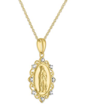 Diamond Pendant Necklace (1/20 ct. t.w.) in 10K Yellow Gold