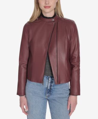 Women's Stand Collar Zip-Front Racer Jacket