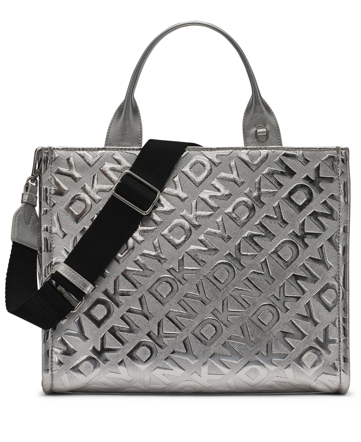Dkny Ashlyn Medium Tote Bag In Silver