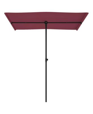 Garden Parasol Bordeaux Red Polyester, Aluminum Medium