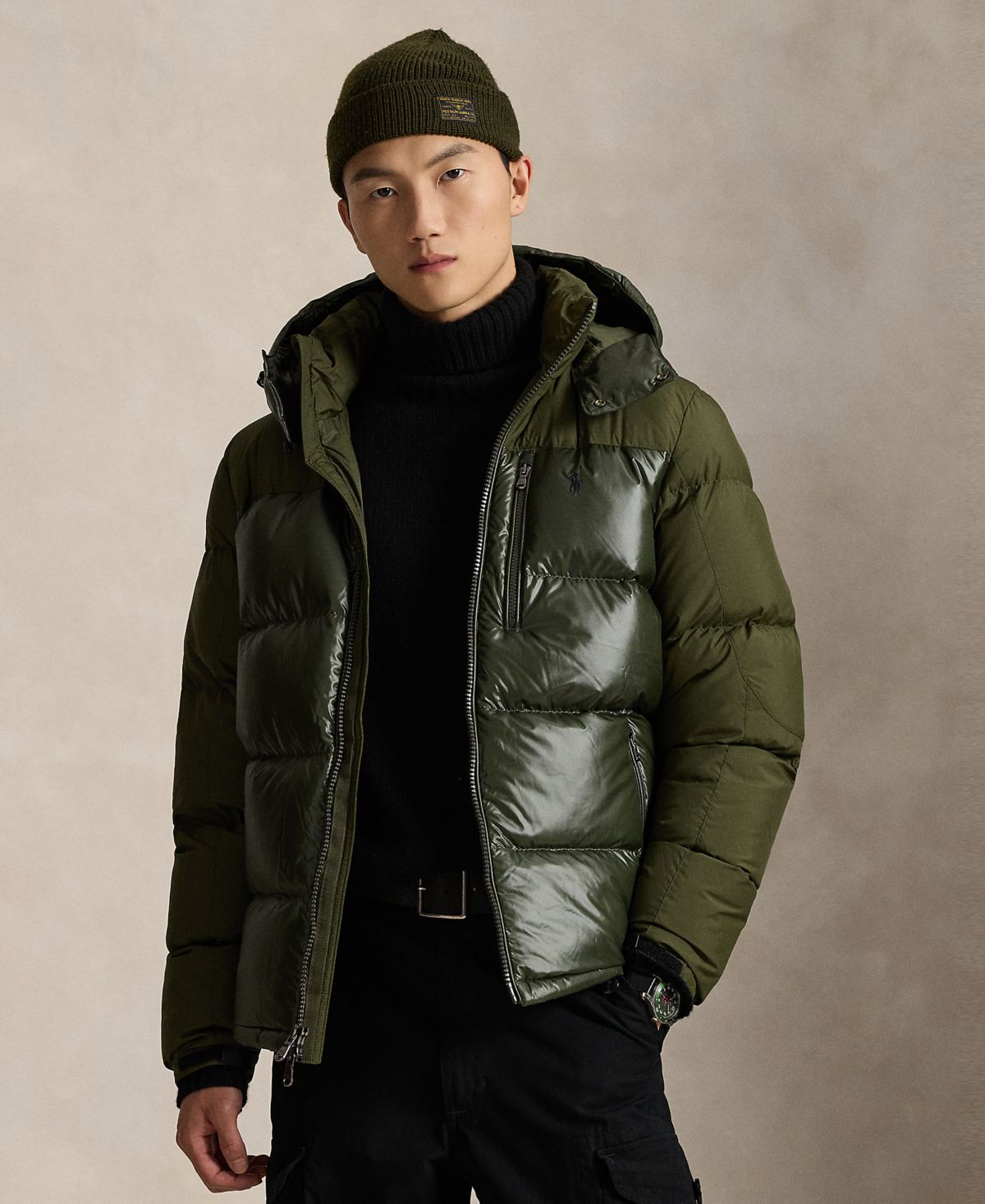 Мужская двухцветная куртка с имитацией шеи от Gorham в ассортименте