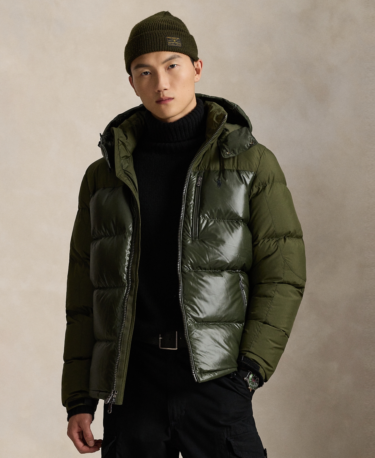 Polo Ralph Lauren Men's Assorted Gorham Two-tone Mock Neck Jacket In Green