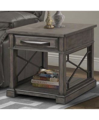 Parker House Sundance End Table – 1 Pc, Wood, Smokey Grey Finish, Rustic Style Living Room Accent Furniture