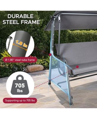 4-Seat Luxury Swing and Bed with Elastic Metal Mesh Seat