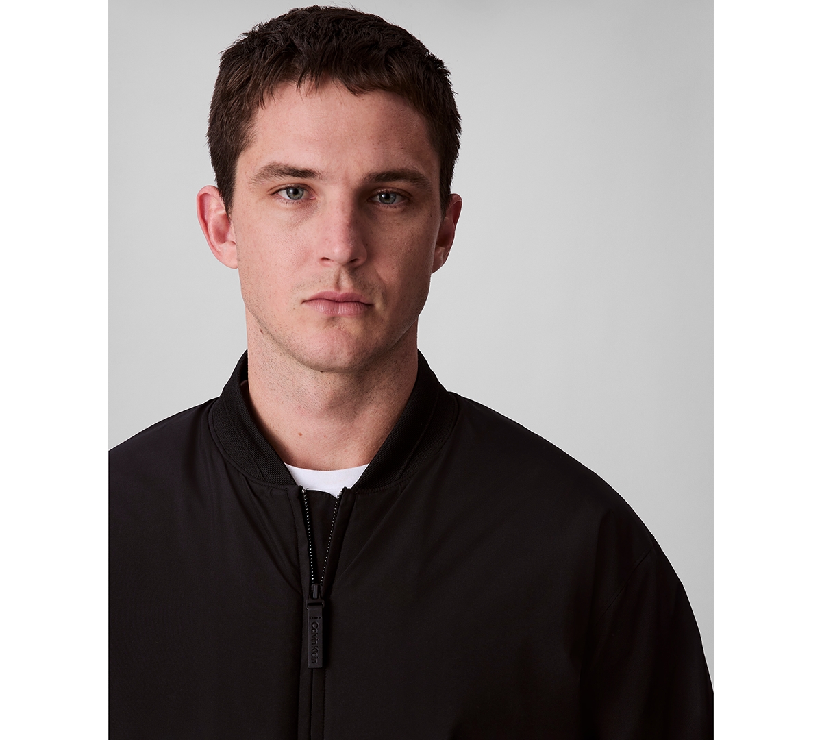 Calvin Klein Men's Hero Bomber Full-zip Long Sleeve Jacket In Black