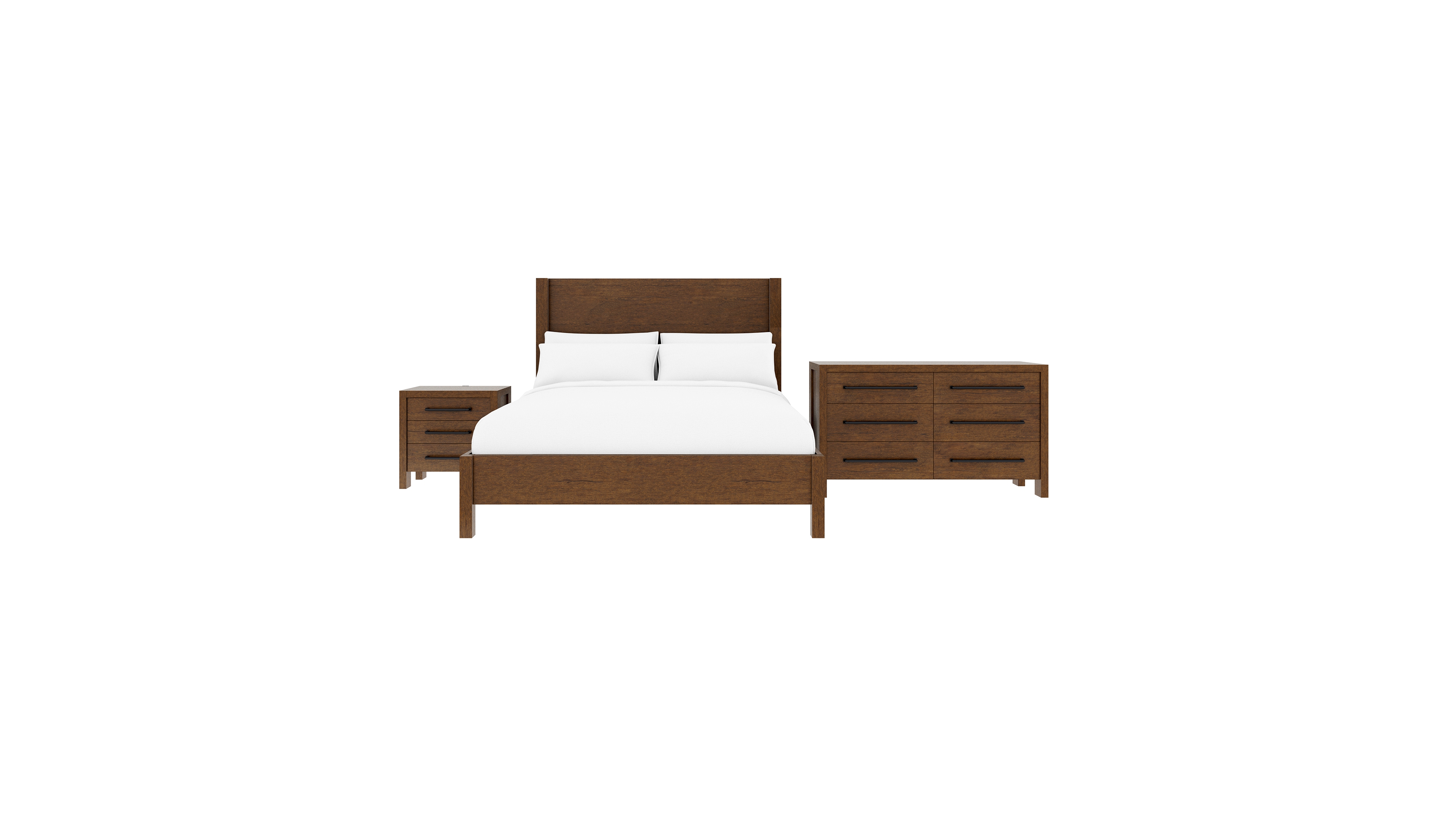 Davie 3-Pc. King Bedroom Set (Panel Bed, Dresser & 3-Drawer Nightstand)