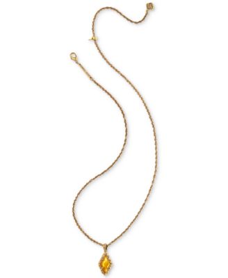 Adeline Short Pendant Metal-Tone Teardrop Necklace