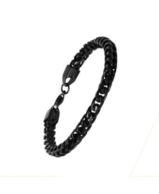 Black 6MM Spiga Chain Bracelet - 8.75'' Chain