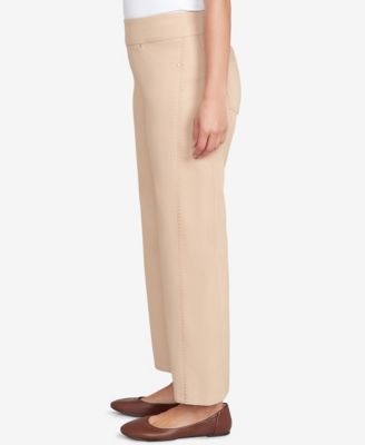 Petite Embroidered Stretch Pull-On Pants