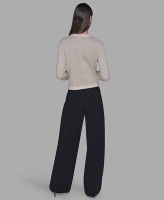 Petite 4-Pocket Long Sleeve Cardigan Sweater