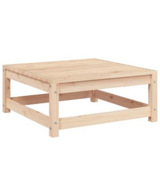 Patio Sofa Gray, Natural Wood