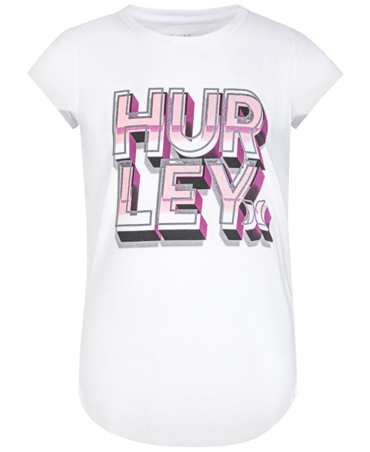 Hurley Girls 7-16 Radiate Short Sleeve T-shirt In White