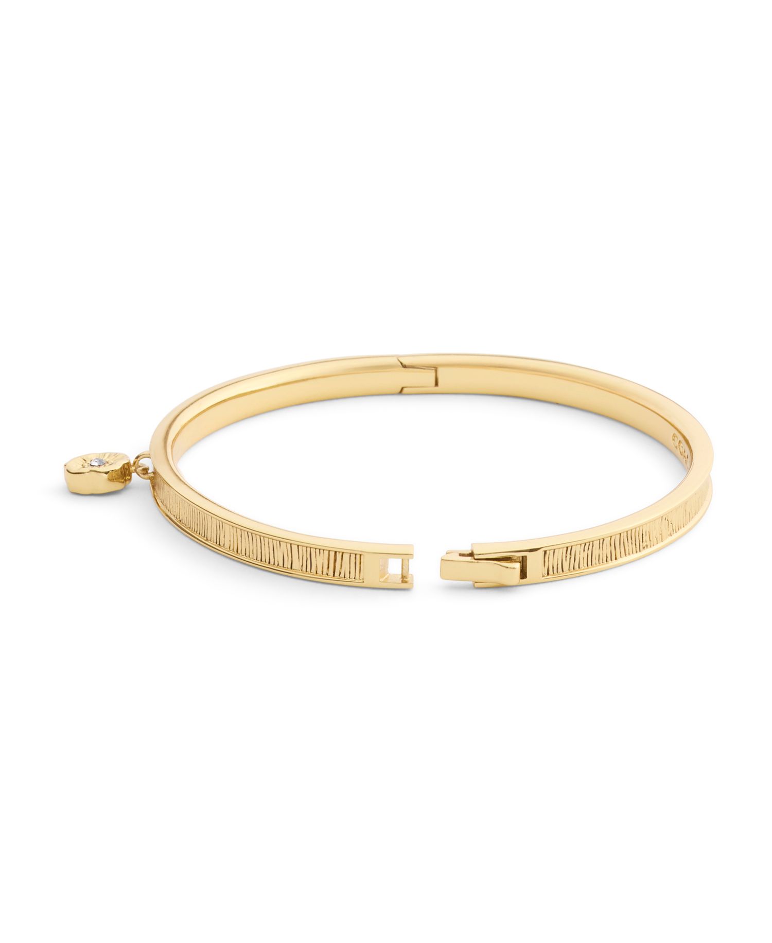 Gold Plated Tea Rose Charm Bangle Bracelets
