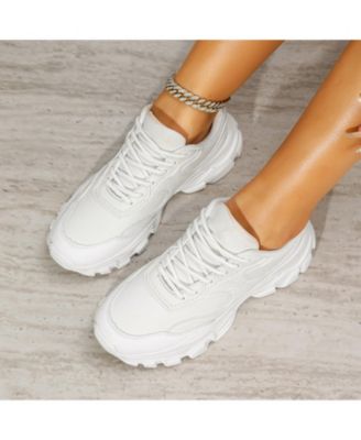 Lidia Mixed Material Sneakers