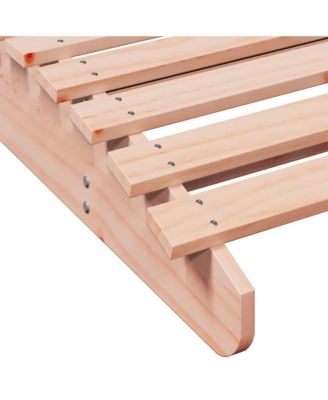 Sun Lounger Natural Wood Solid Douglas Wood Large
