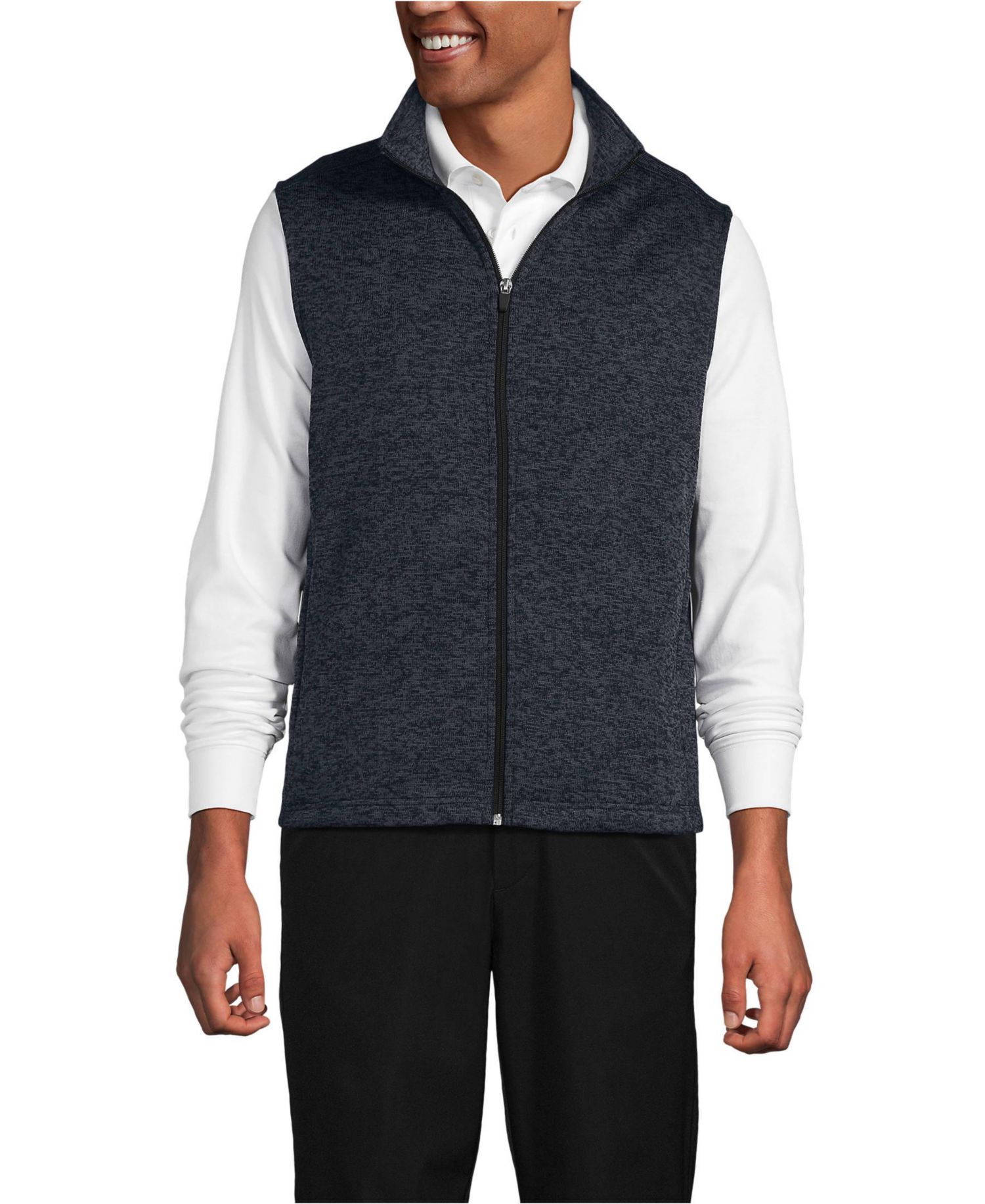 Men's Unisex Sweater Fleece Zip Front Vest
