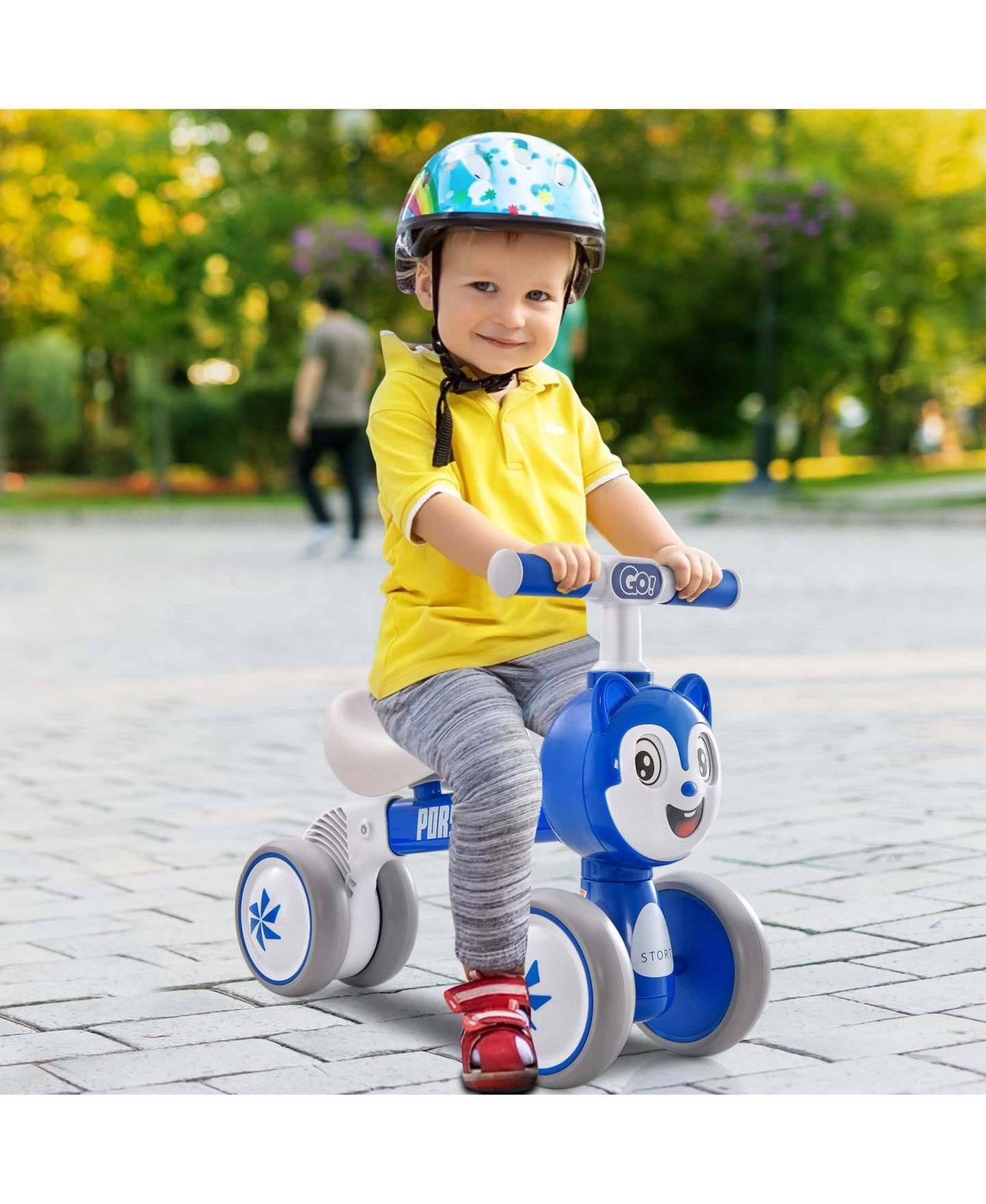 Детская игрушка Mecale Baby Balance Bike No Pedal Lightweight, 21.5"L x 10.5"W x 15.5"H, Ages 10-36 Months, цвет: Синий — фото 2