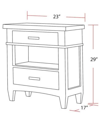 Parker House Americana Modern Bedroom 2 Drawer Nightstand