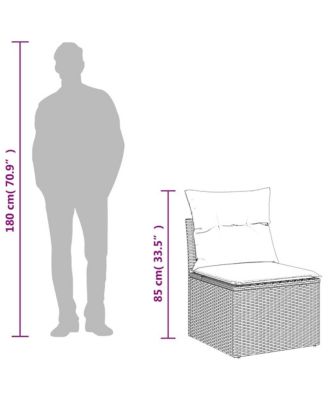 Garden Chair Black, Cream White