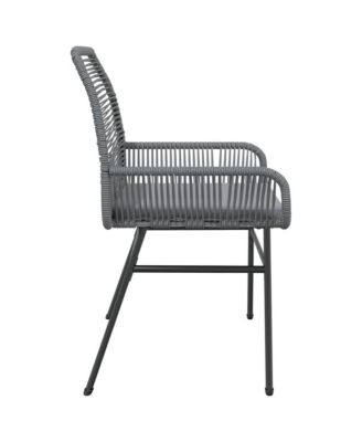 Garden Chair Grey PE rattan Medium Durable Garden Chair