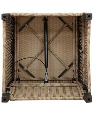 Reclining Garden Chair Beige PE rattan Standard