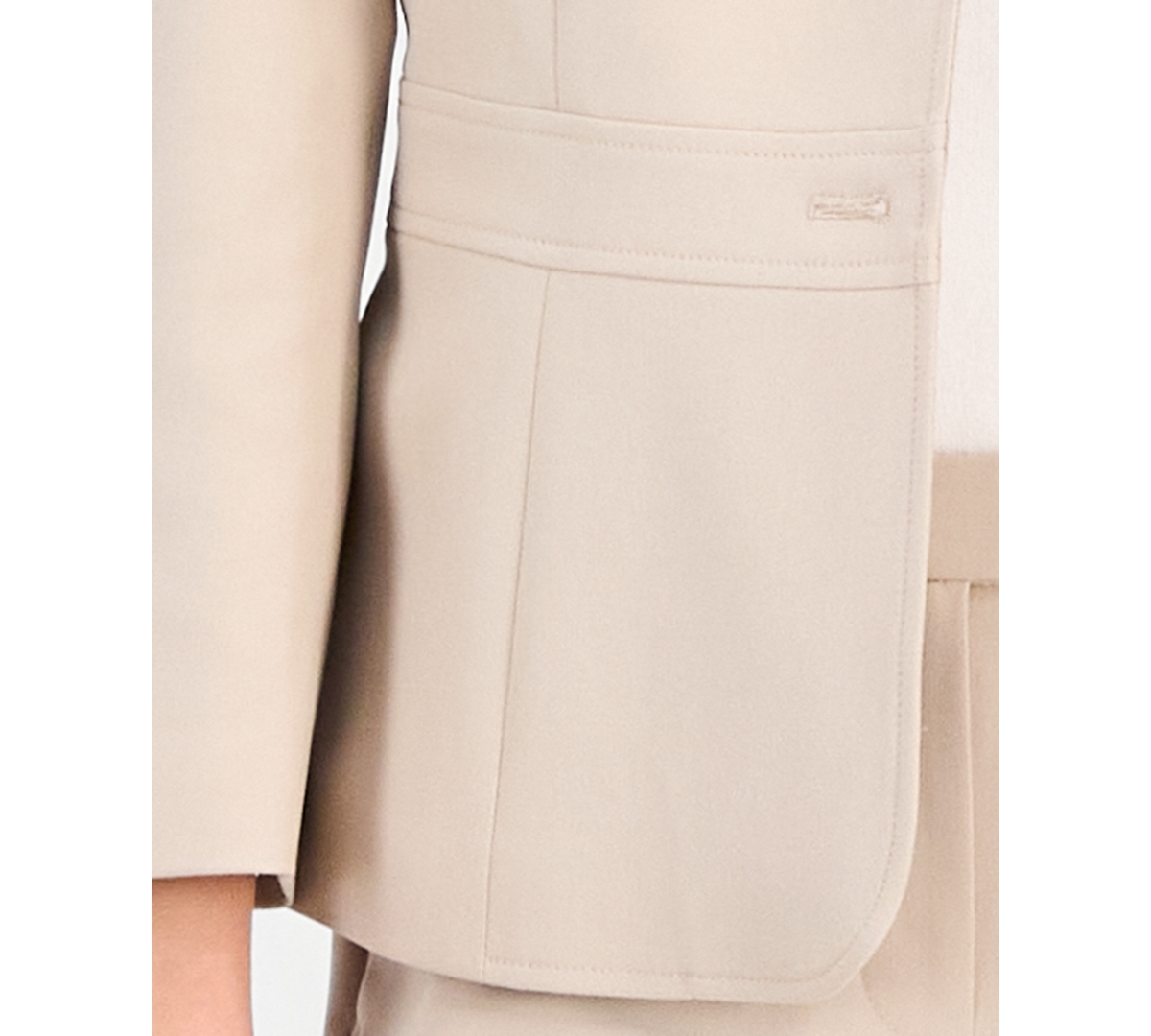 Le Suit Women's Notch-lapel Mid-rise Pantsuit In Neutral