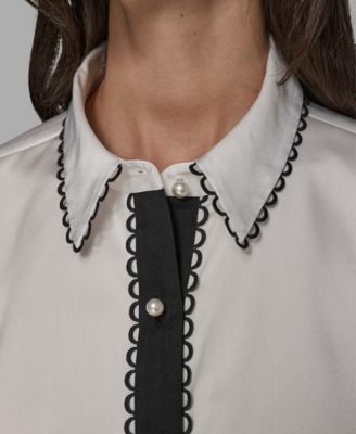 Women's Color Block Long Sleeve Top