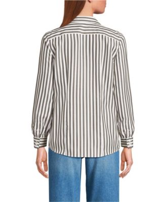 Petite No Iron Button Front Shirt