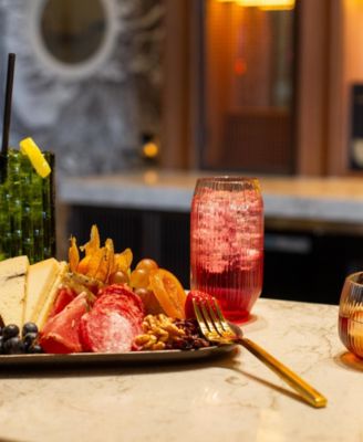 Estiva Textured Highball Sparkling Cocktail Glasses, Set of 4