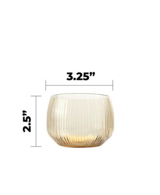 Estiva Textured Short Tumbler Glasses, Set of 4