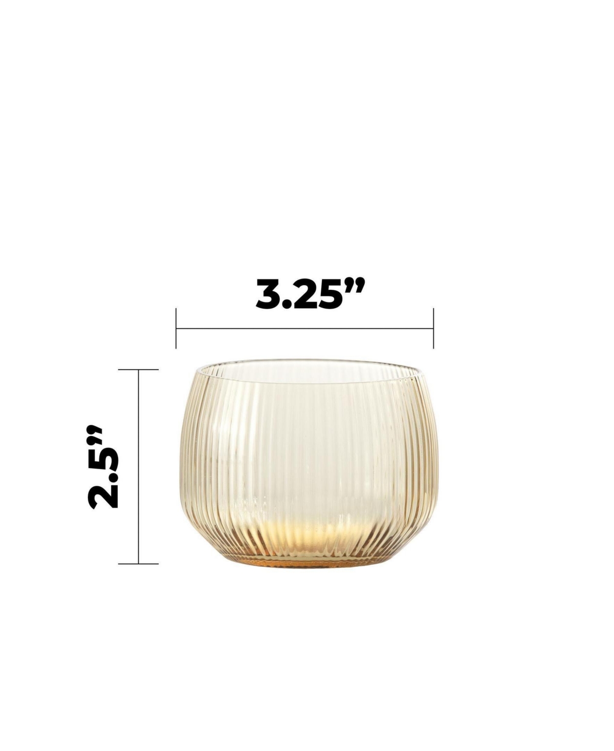 Fortessa Estiva Textured Short Tumbler Glasses, Set Of 4 In Neutral