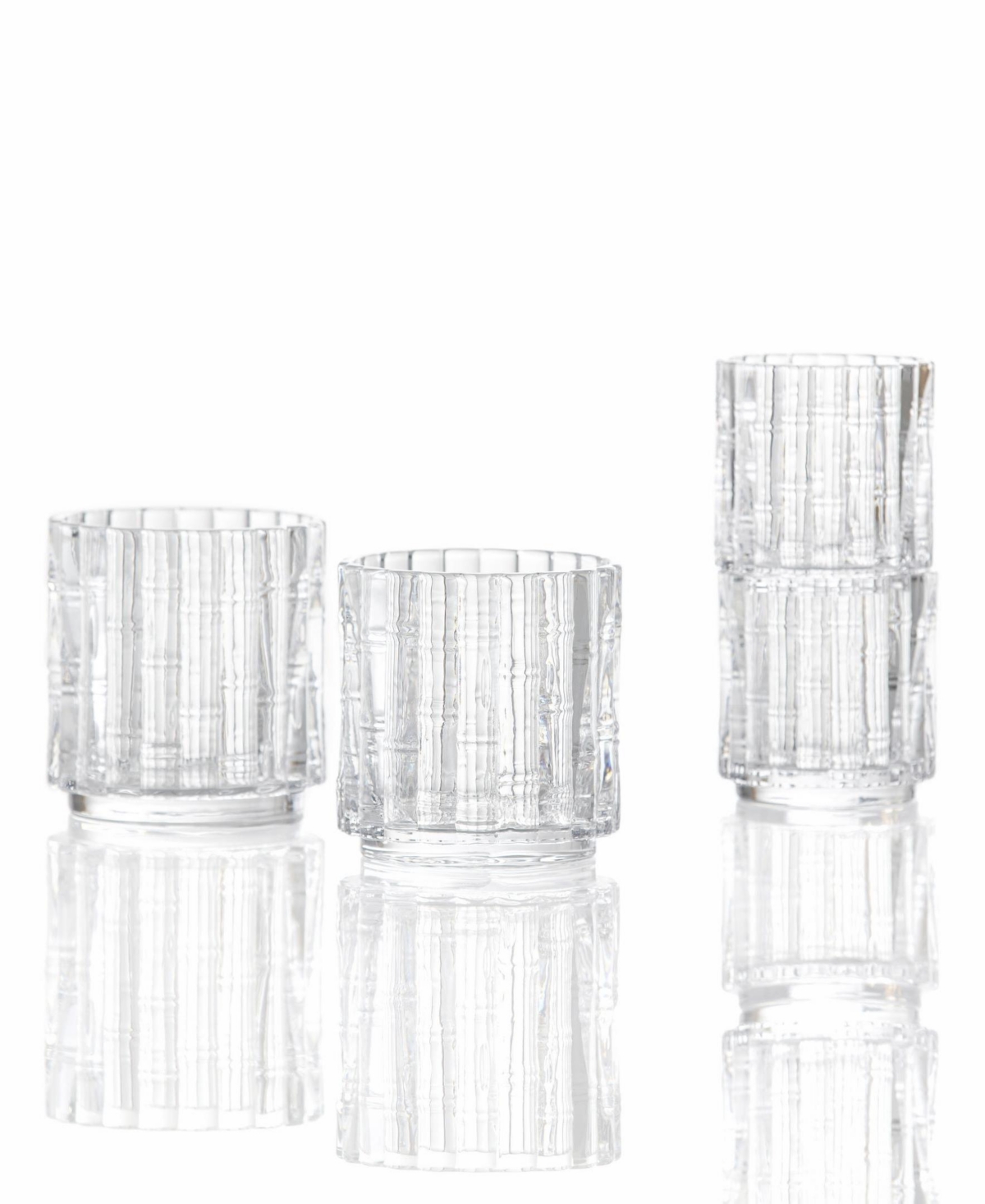 Fortessa Mahalo Double Old-fashioned Glasses, Set Of 4 In Transparent