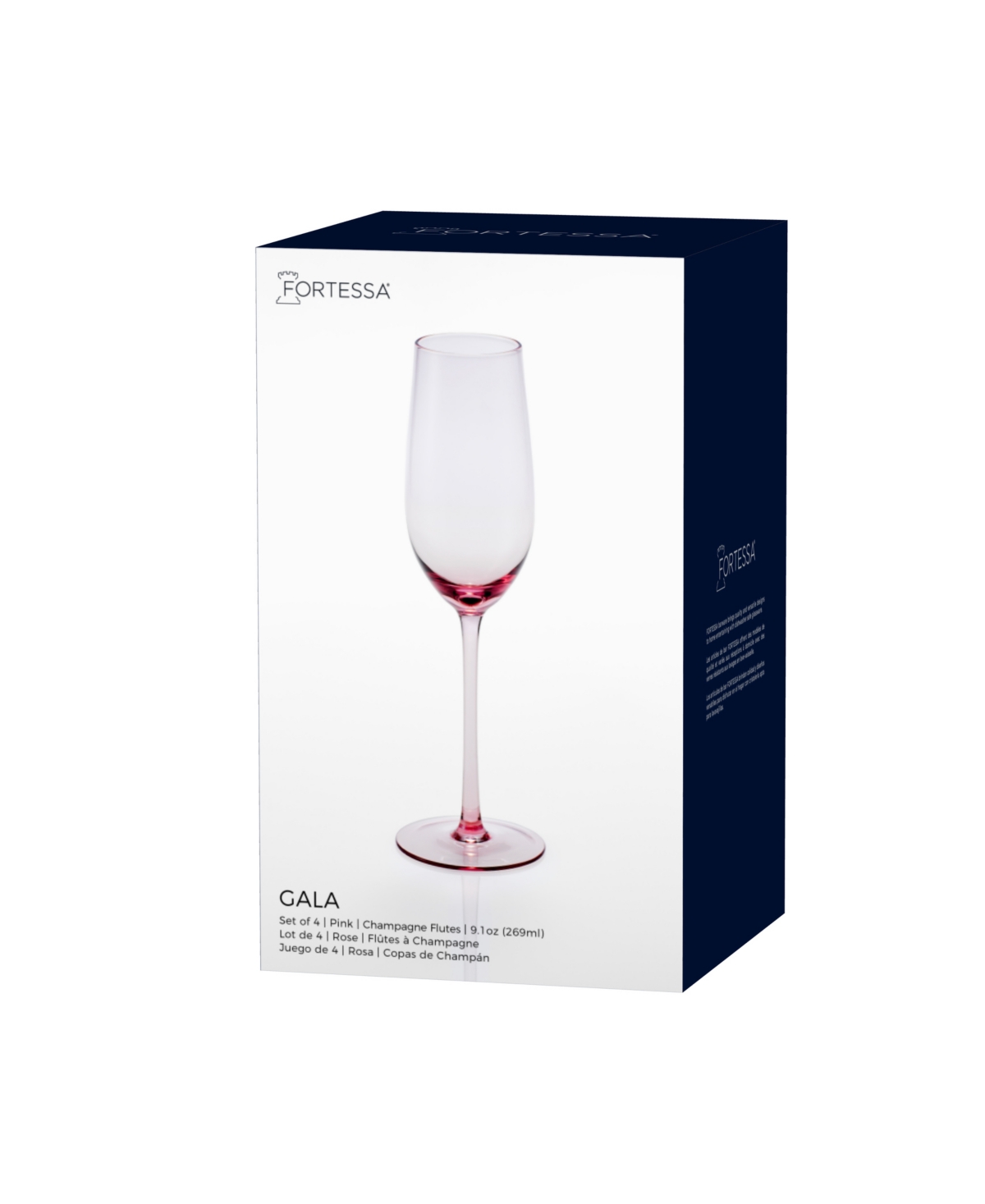 Fortessa Gala Champagne Flute, Set Of 4 In Pink
